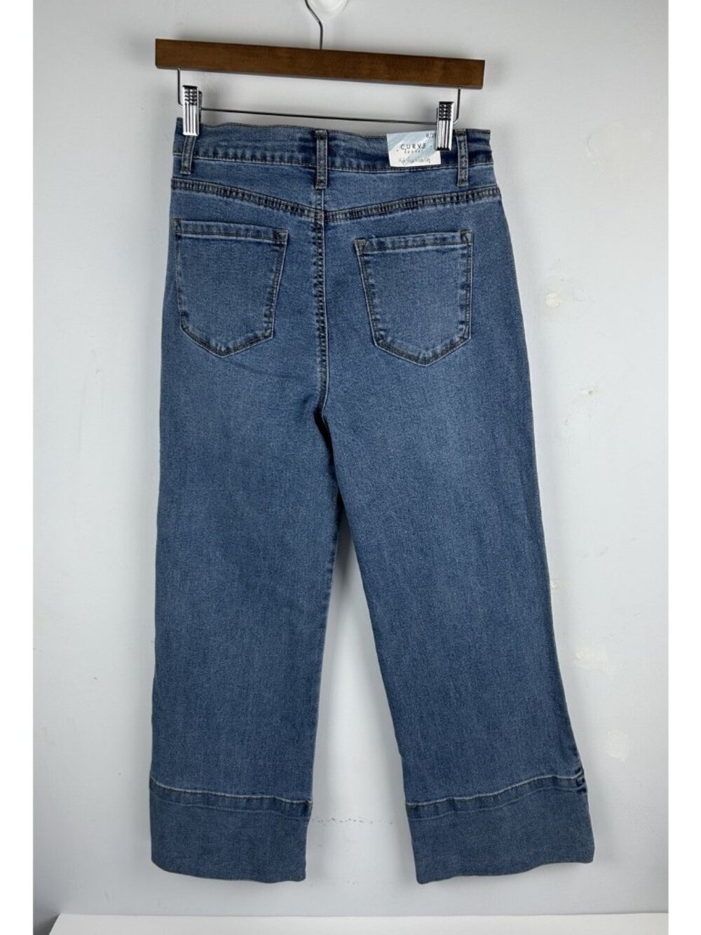 Curve Appeal High Rise Wide Leg  Jeans 8/29 Color Capri - Picture 4 of 12